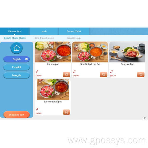 Easy To Operate Tablet ordering and cashier system